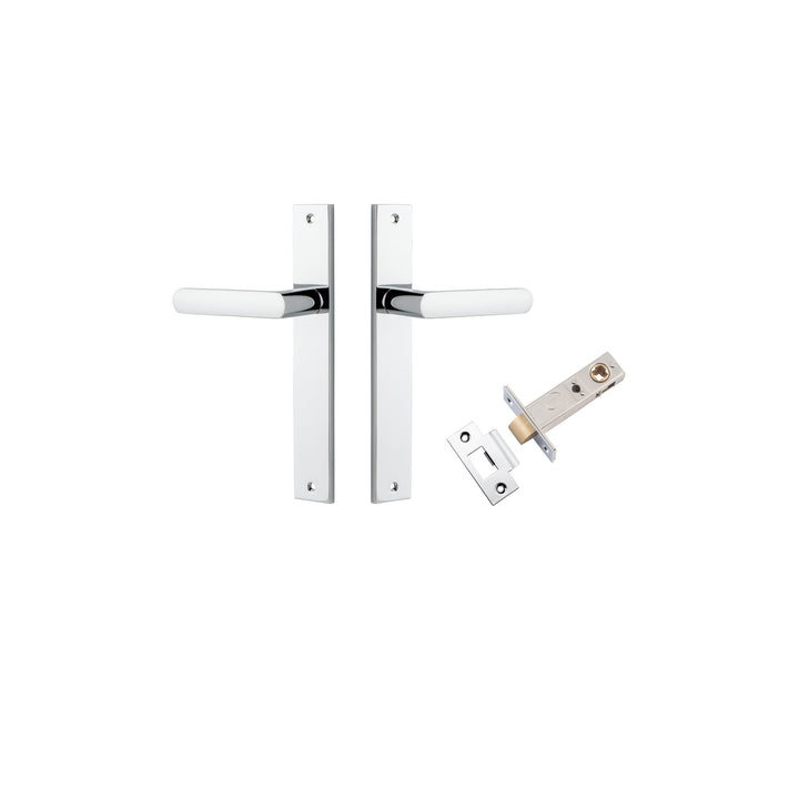 Osaka Lever - Rectangular Backplate Passage Kit Polished Chrome