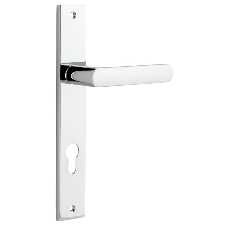 Osaka Lever - Rectangular Backplate Polished Chrome
