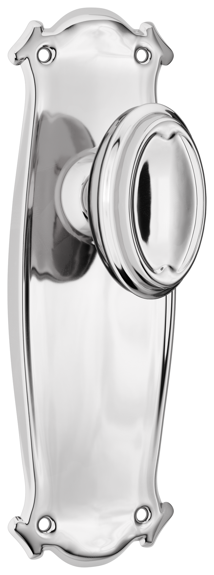 Door Knob Bungalow Latch Pair Chrome Plated H197xW68xP60mm