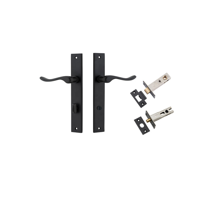 Stirling Lever - Rectangular Backplate Privacy Kit with Privacy Turn Matt Black