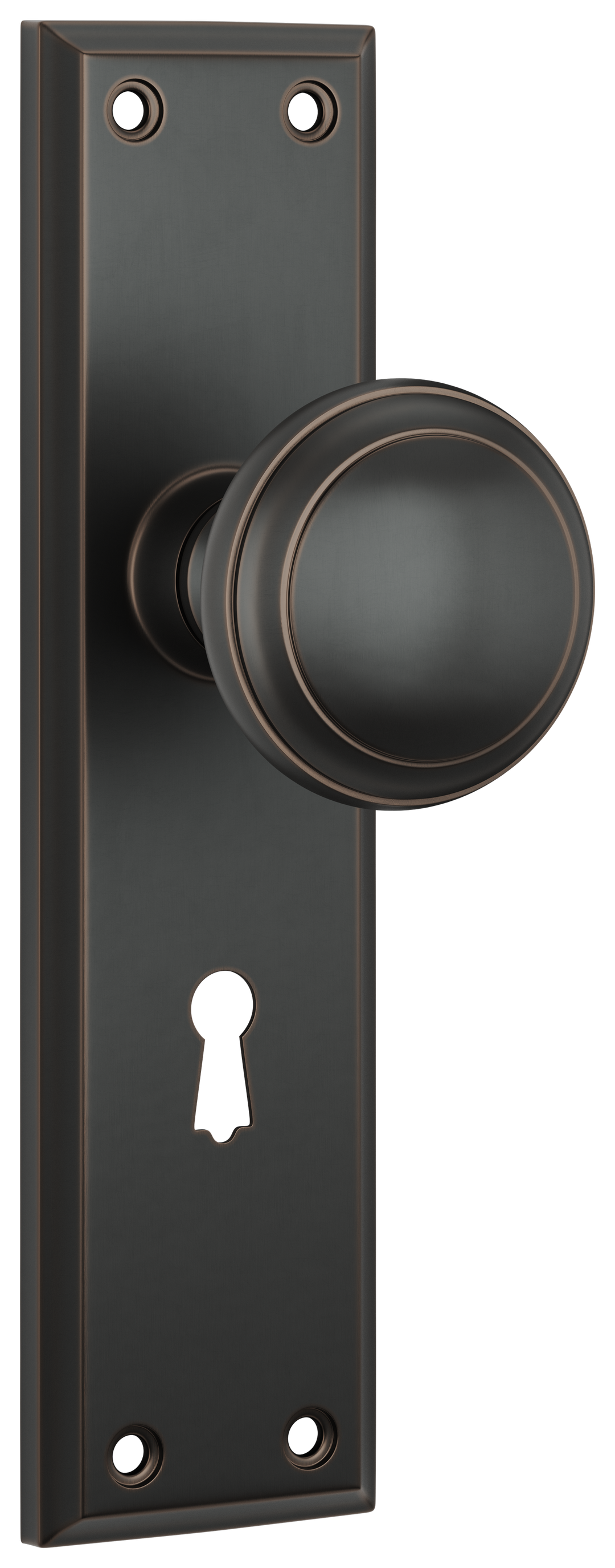Door Knob Milton Lock Pair Antique Copper H200xW50xP73mm