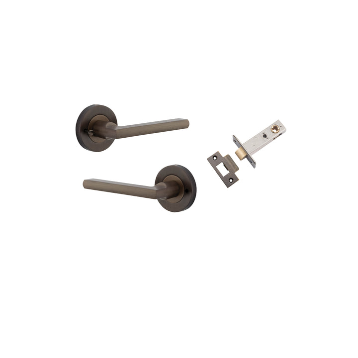 Baltimore Lever - Round Rose (Inbuilt Privacy) Signature Brass