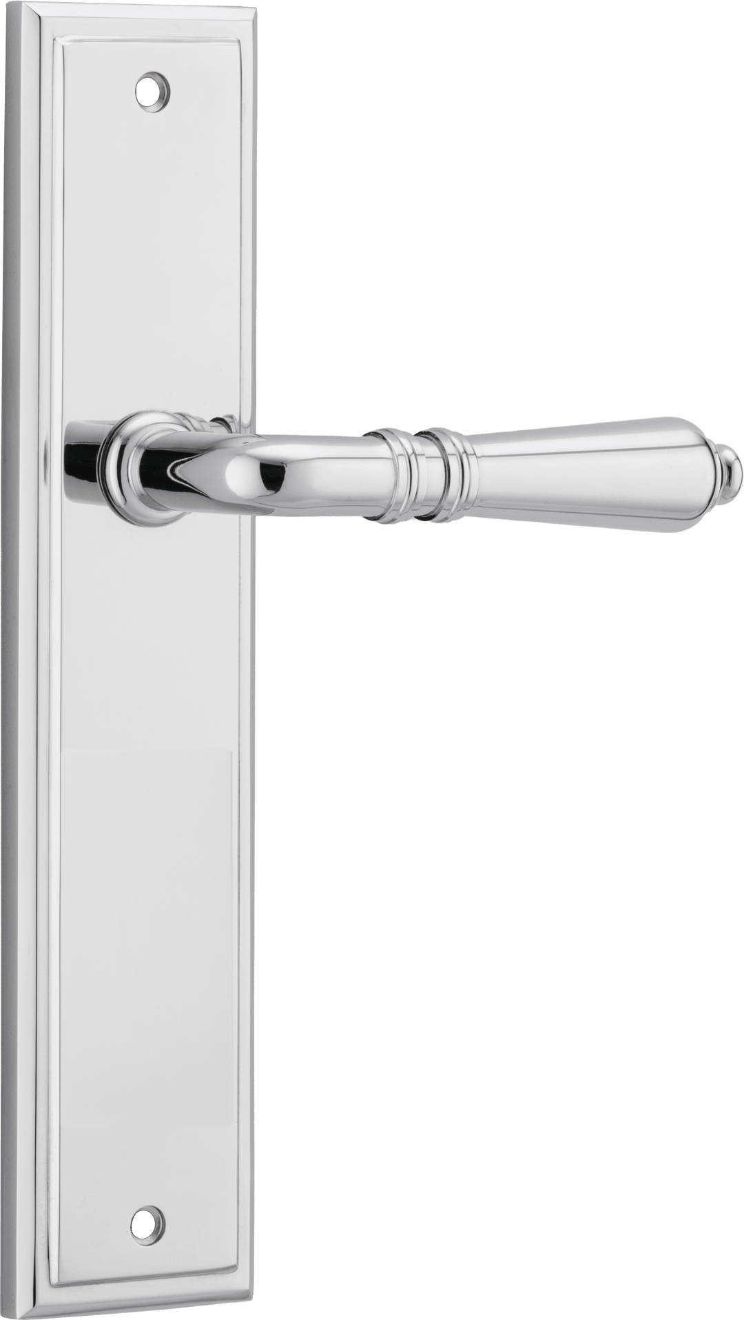 Sarlat Lever - Stepped Backplate Polished Chrome