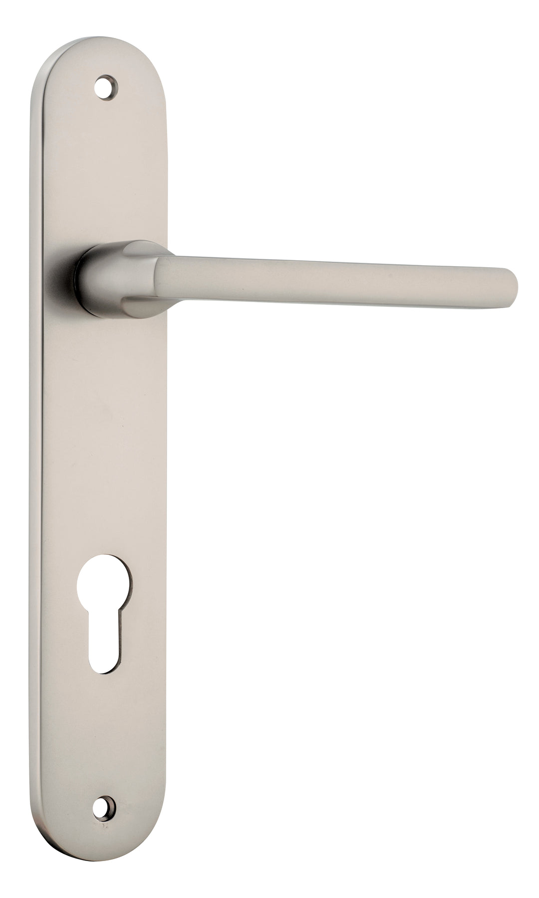 Baltimore Lever - Oval Backplate Satin Nickel