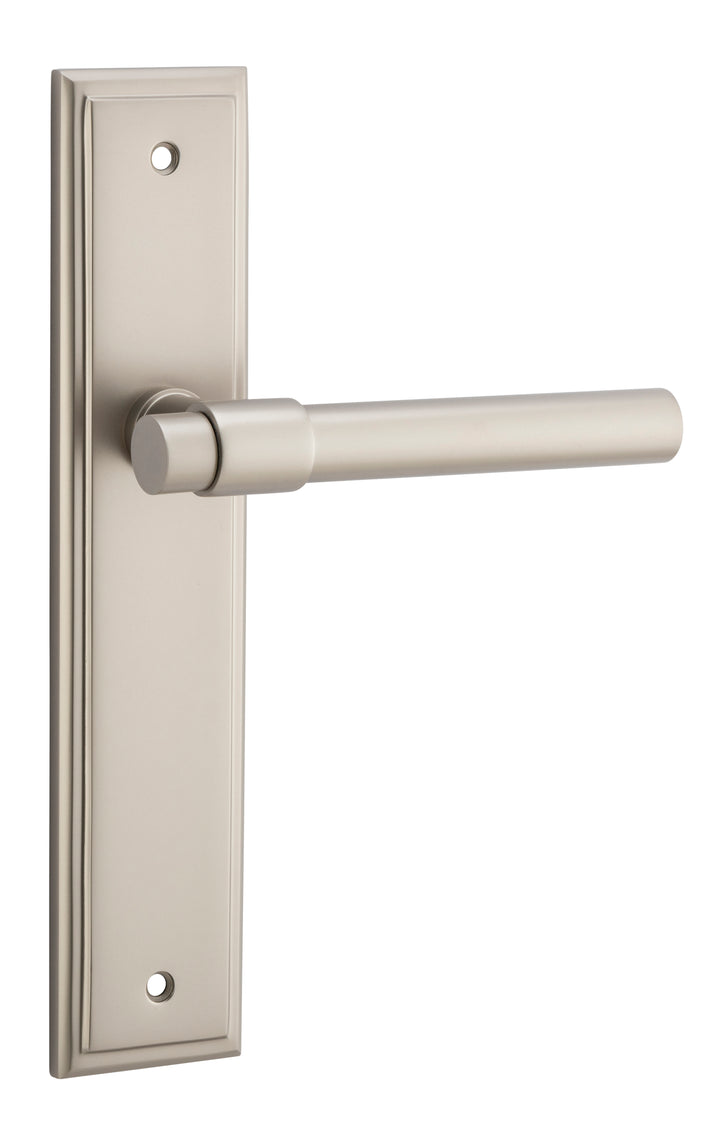 Helsinki Lever - Stepped Backplate Satin Nickel