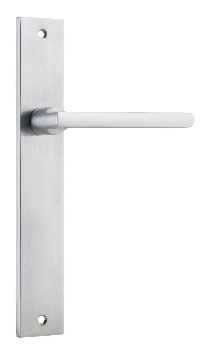 Baltimore Lever - Rectangular Backplate Brushed Chrome