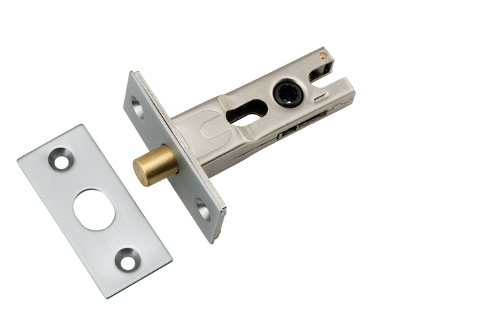 Privacy Bolt - Round - 45mm Backset Brushed Chrome