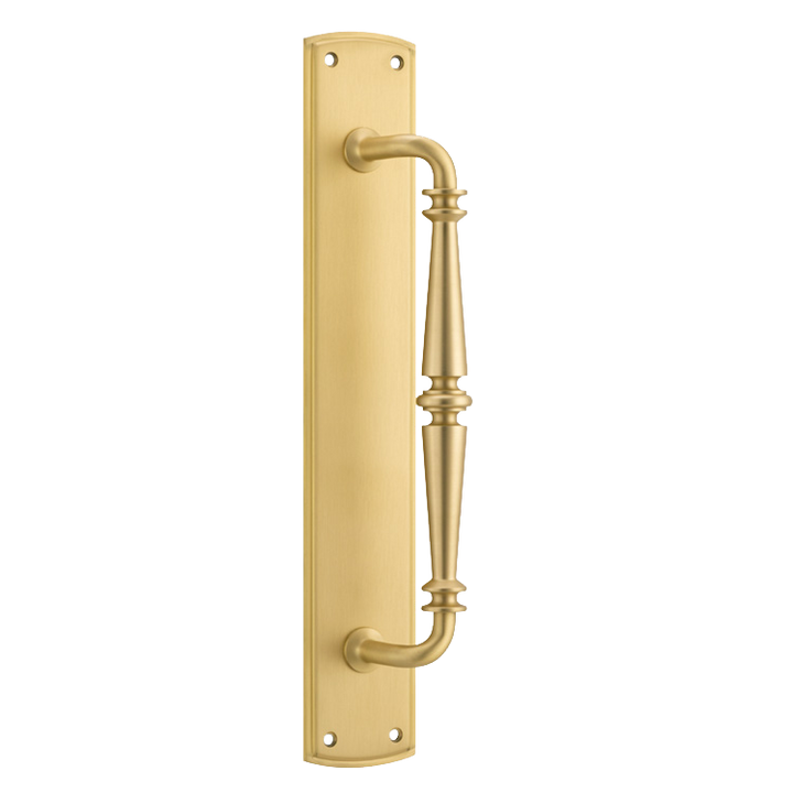 Sarlat Pull Handle on Backplate Brushed Gold PVD