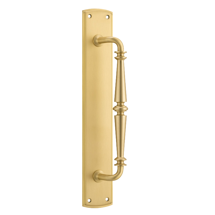 Sarlat Pull Handle on Backplate Brushed Gold PVD