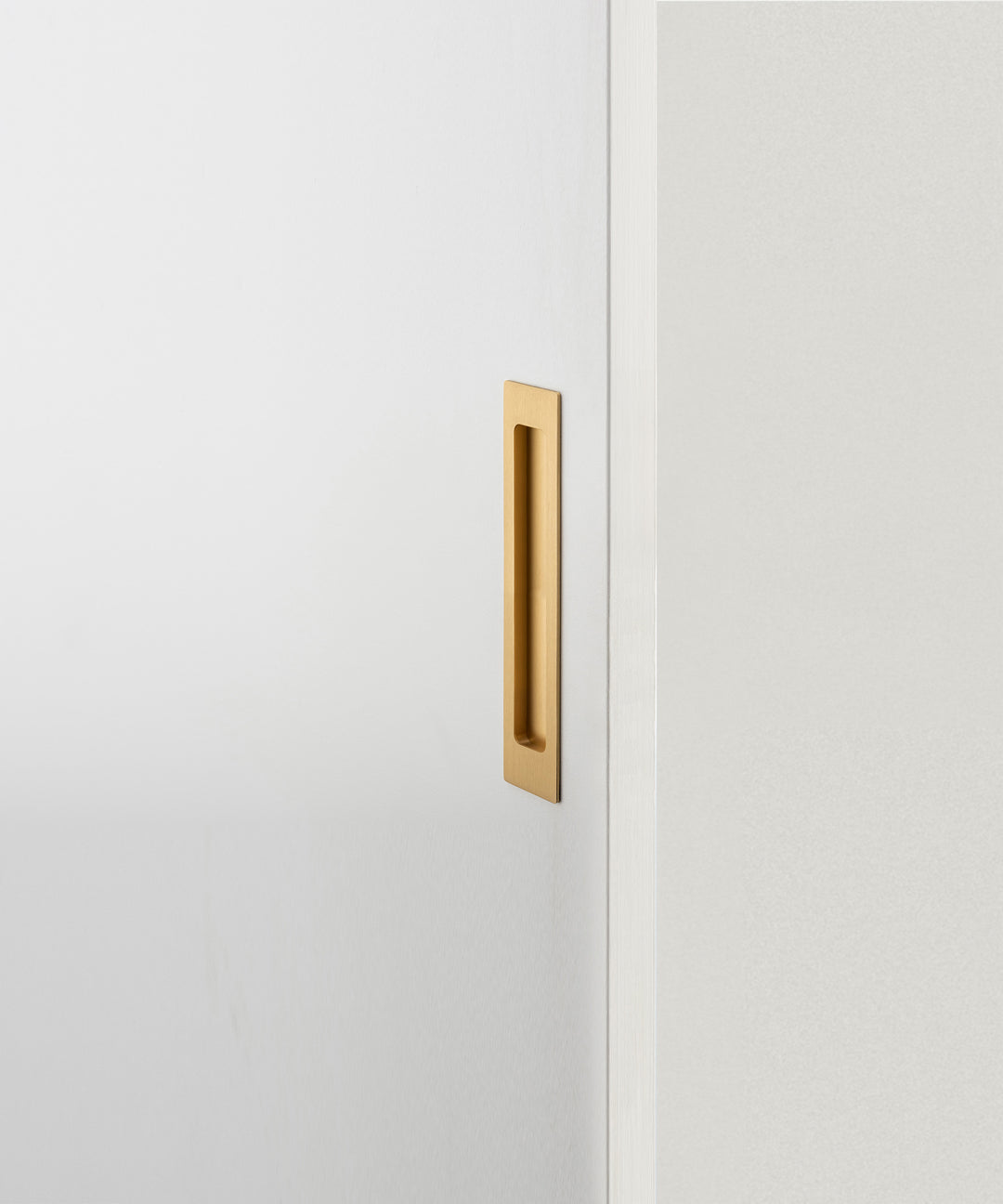 Rectangular Flush Pull Brushed Brass