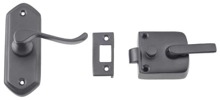 Screen Door Latch RH External Matt Black H98xW36mm P40mm