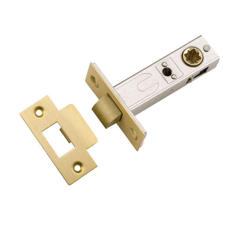 Split Cam Tube Latch - 60mm Backset Brushed Gold PVD