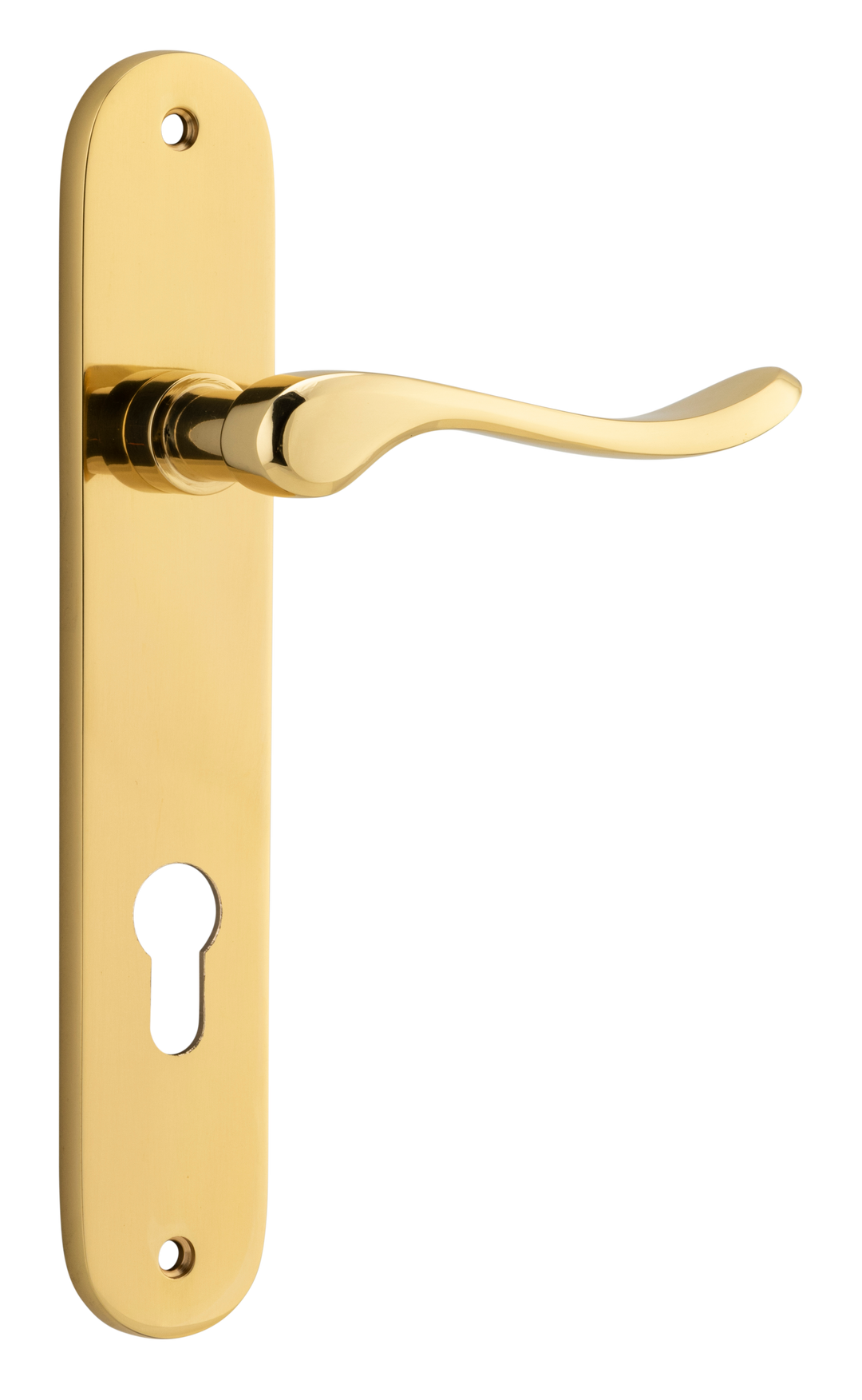 Stirling Lever - Oval Backplate Polished Brass