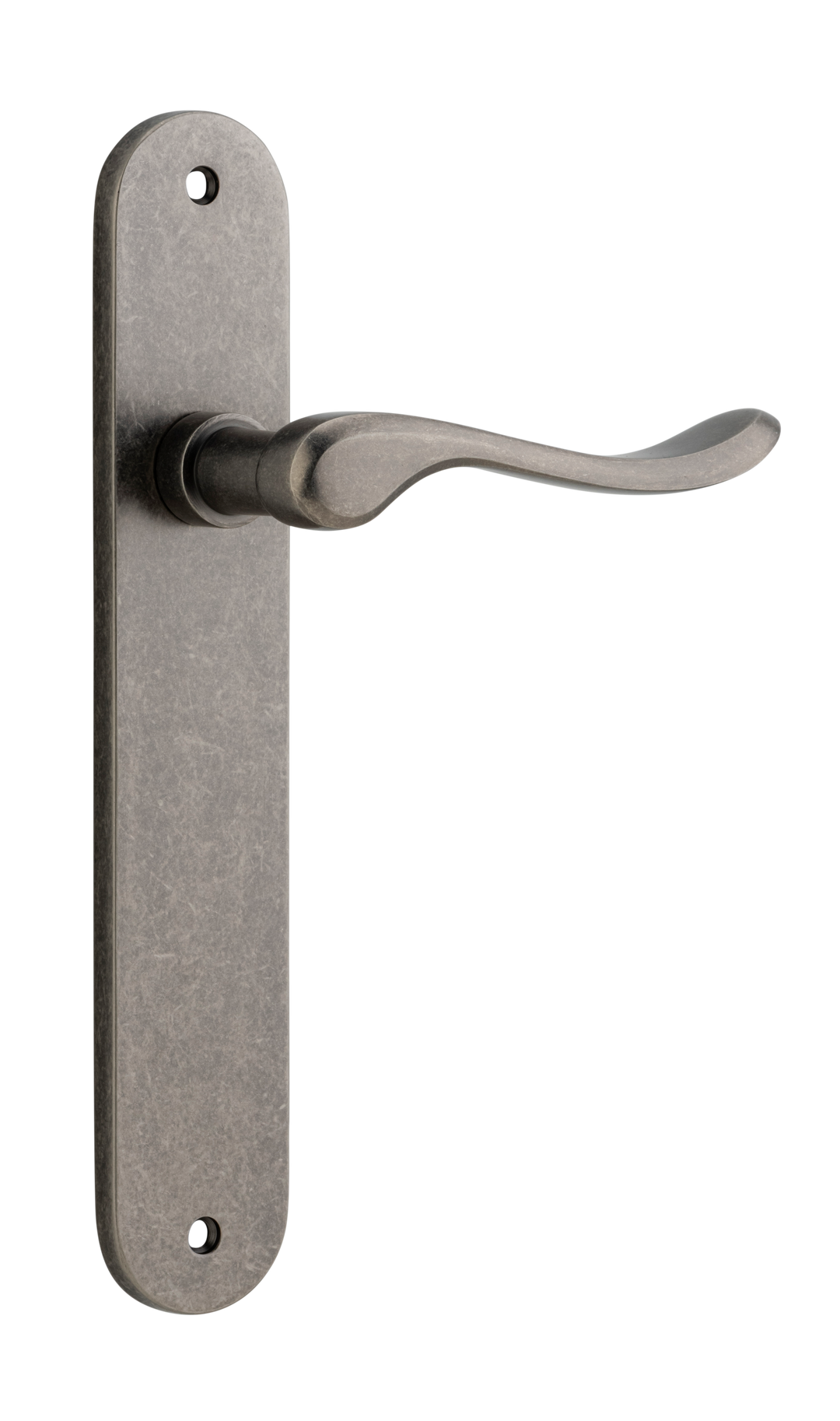 Stirling Lever - Oval Backplate Distressed Nickel