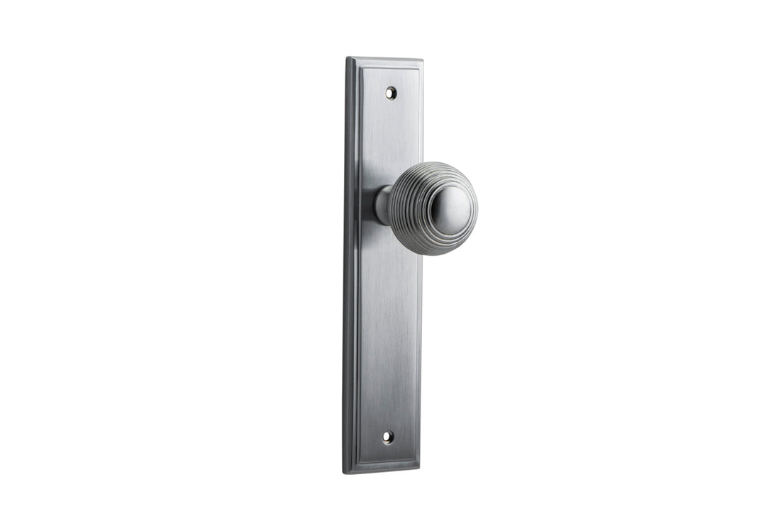 Guildford Knob - Stepped Backplate Brushed Chrome