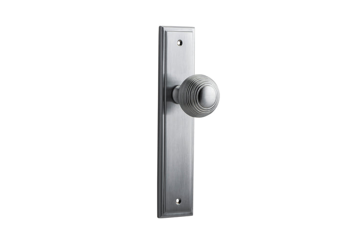 Guildford Knob - Stepped Backplate Brushed Chrome