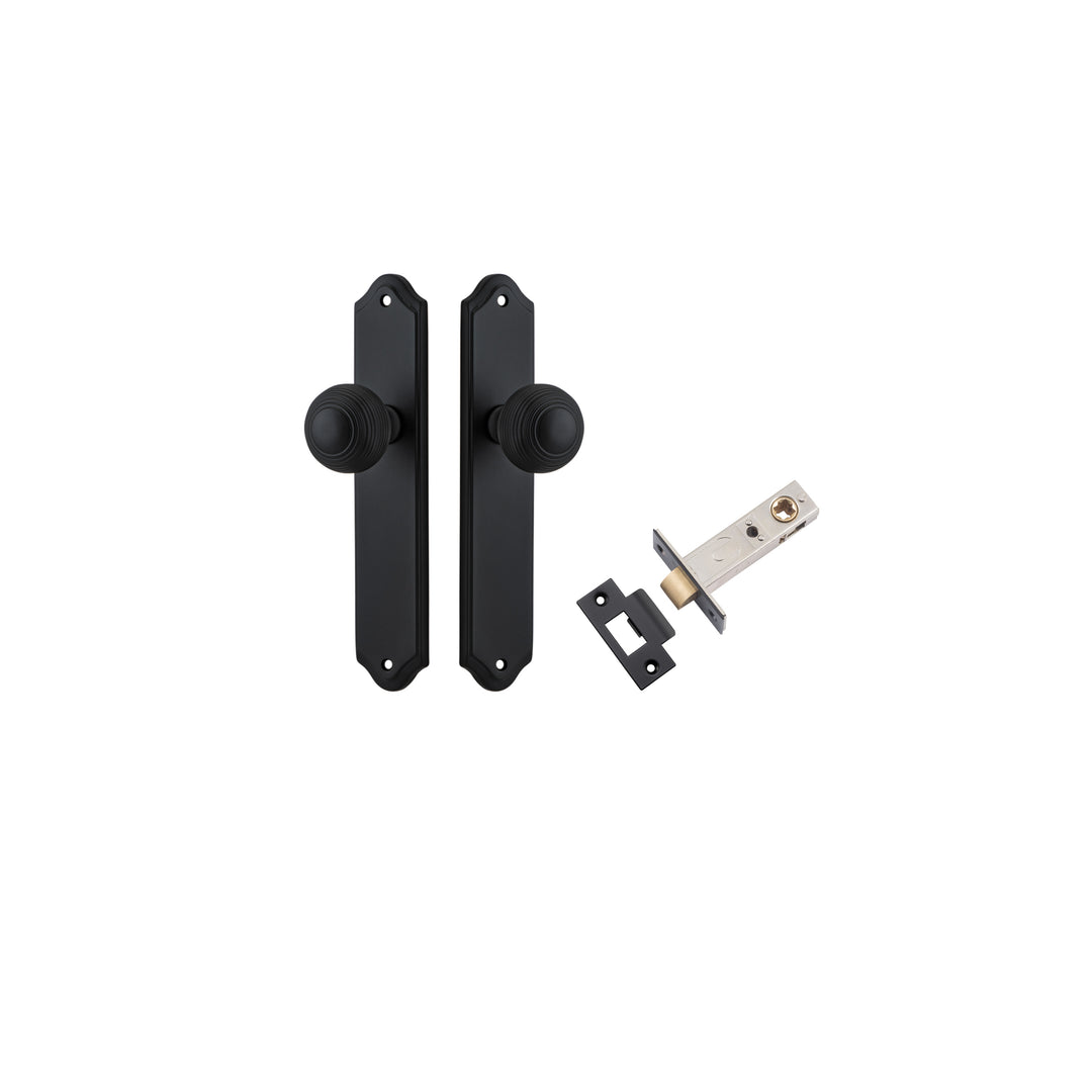 Guildford Knob - Shouldered Backplate Passage Kit Matt Black
