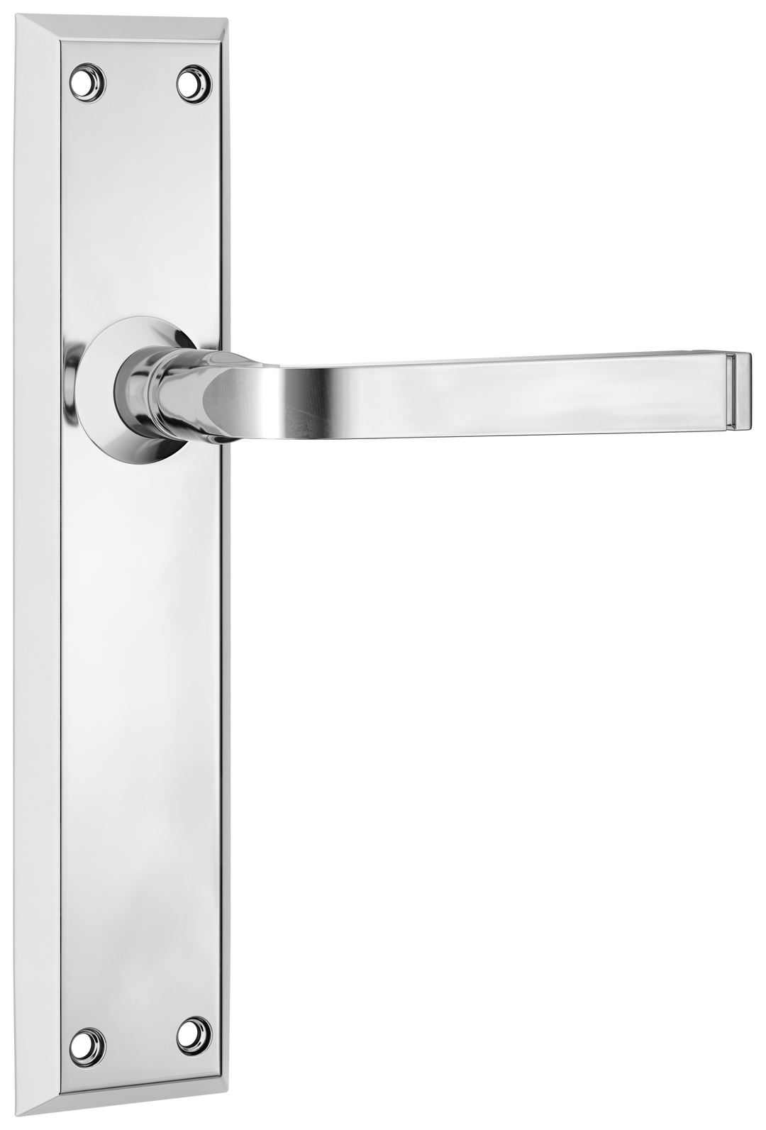 Door Lever Menton Latch Pair Chrome Plated H225xW50xP75mm