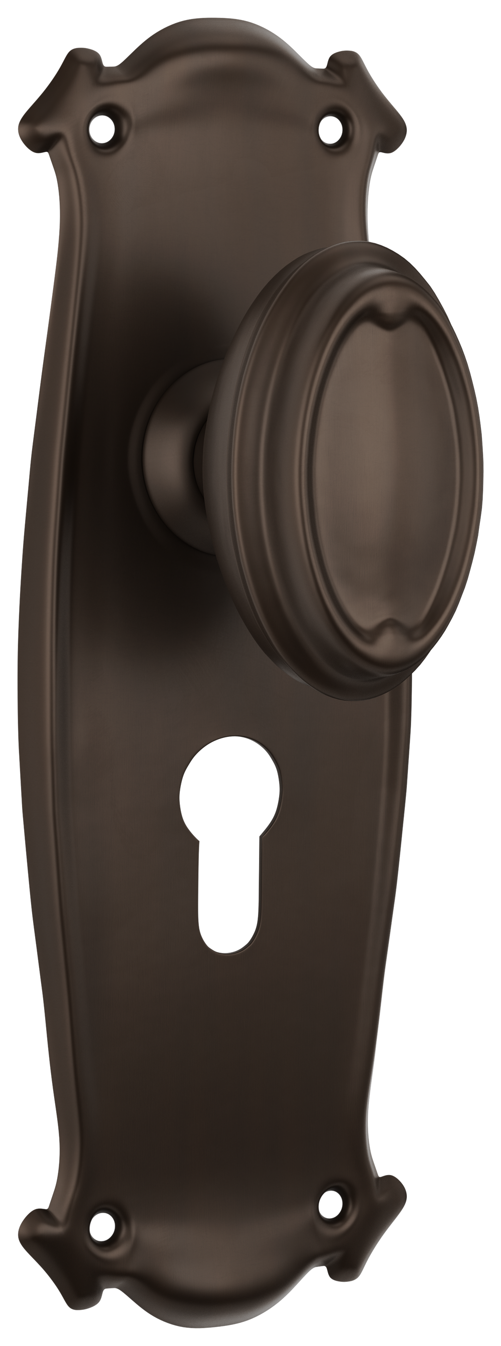 Door Knob Bungalow Euro Pair Antique Brass H197xW68xP60mm
