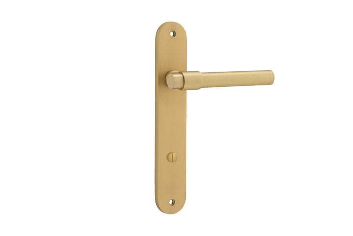 Helsinki Lever - Oval Backplate Brushed Gold PVD