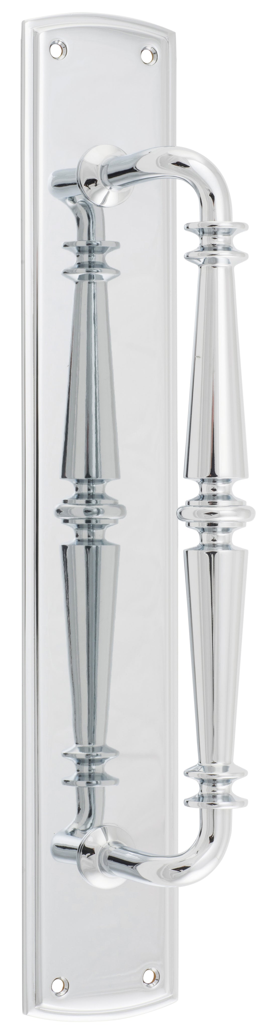Sarlat Pull Handle on Backplate Polished Chrome
