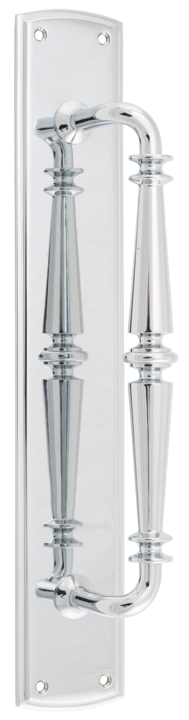 Sarlat Pull Handle on Backplate Polished Chrome