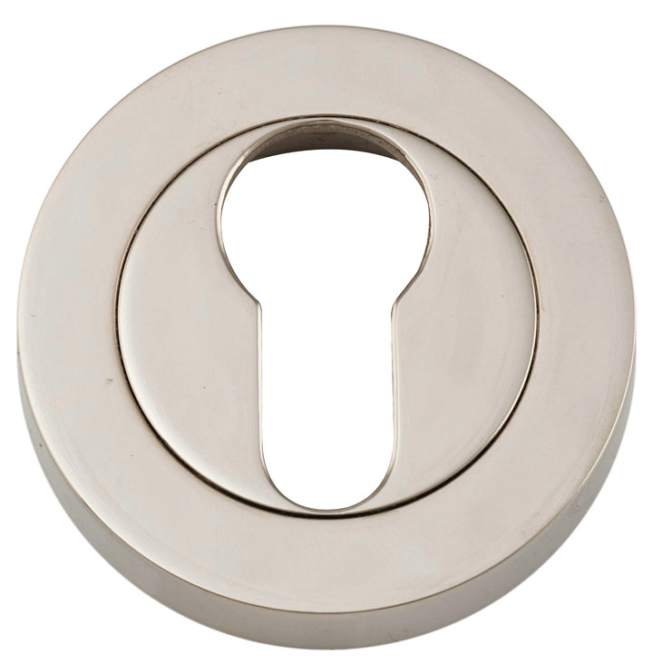 Euro Escutcheons -  Round Polished Nickel