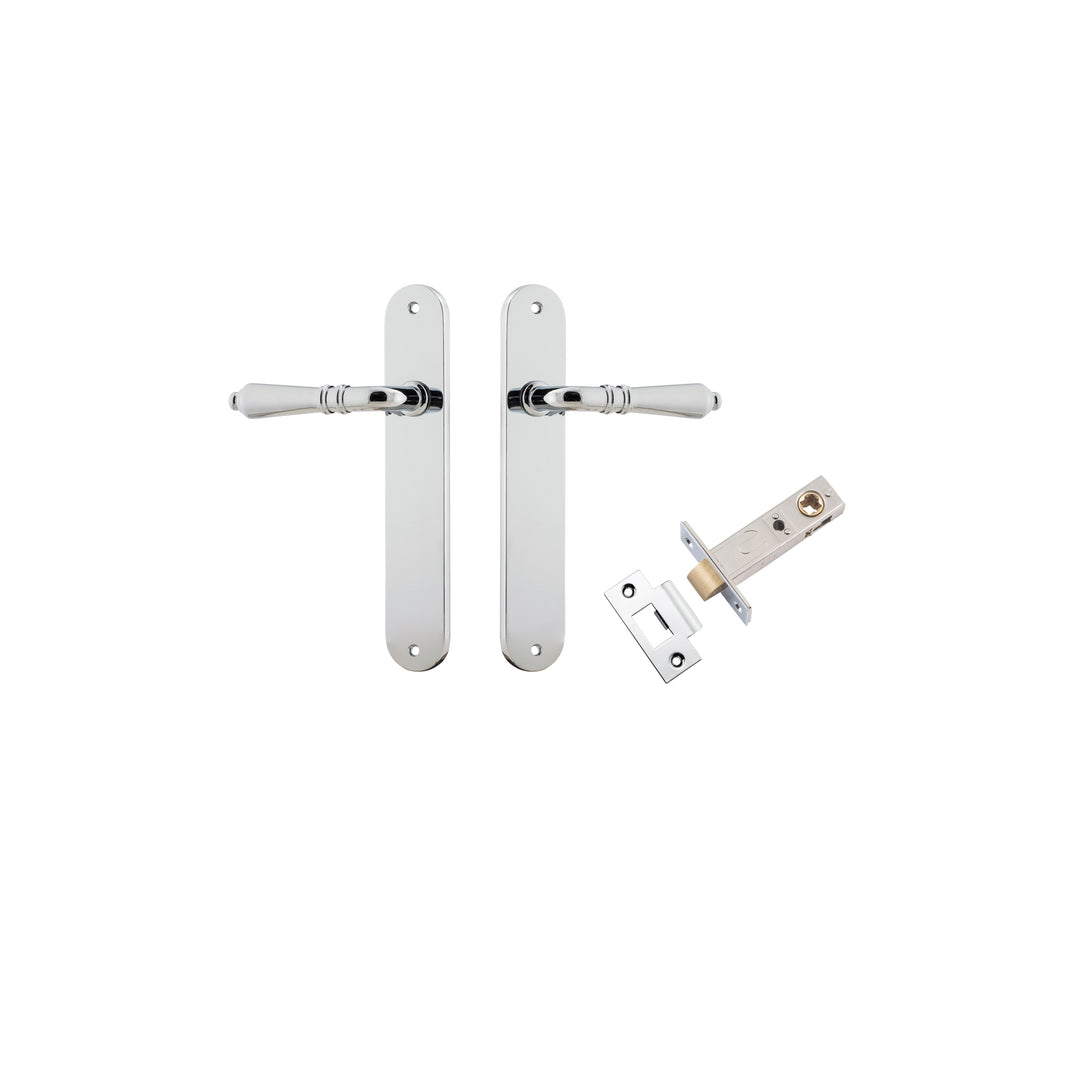 Sarlat Lever - Oval Backplate Passage Kit Polished Chrome