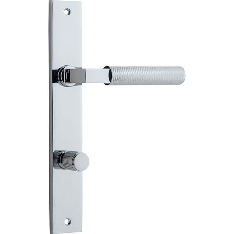 Brunswick Lever - Rectangular Backplate Polished Chrome