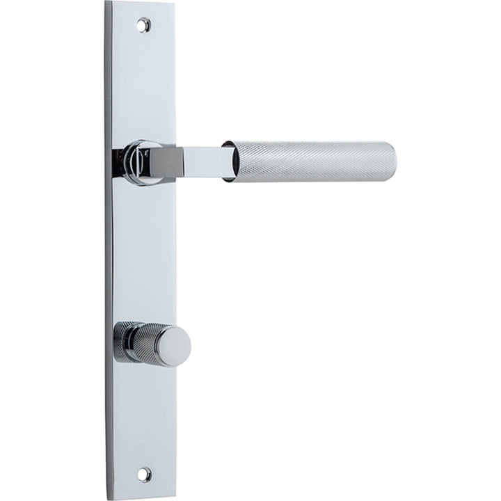 Brunswick Lever - Rectangular Backplate Polished Chrome