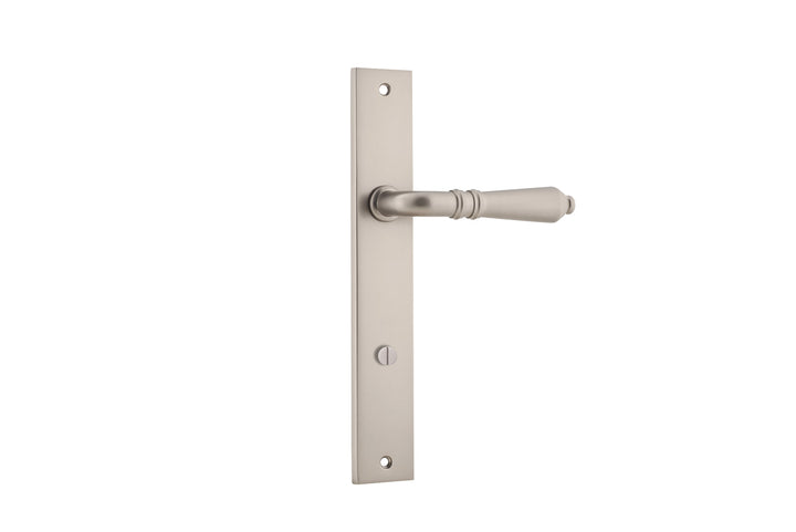 Sarlat Lever - Rectangular Backplate Satin Nickel