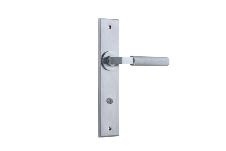 Brunswick Lever - Chamfered Backplate Brushed Chrome