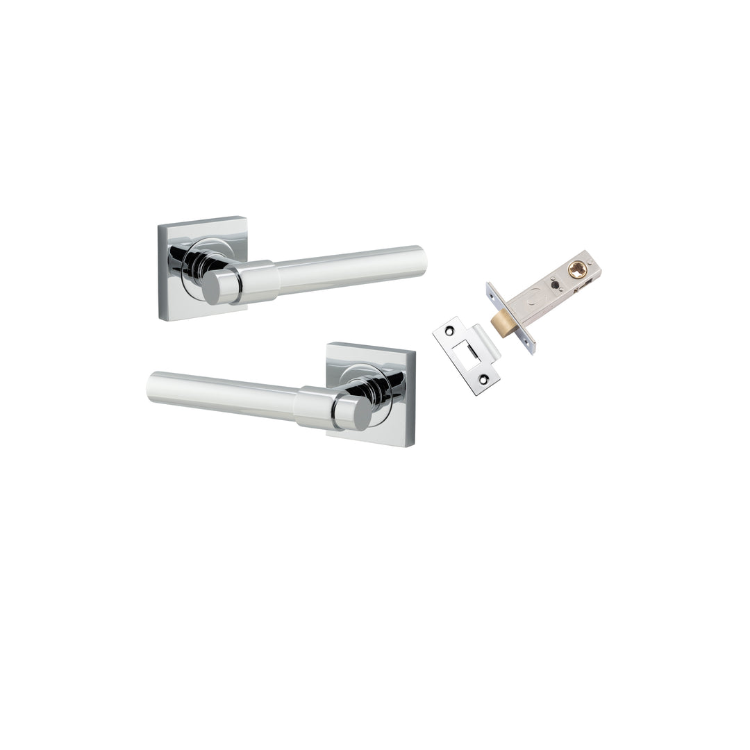 Helsinki Lever - Square Rose Passage Kit Polished Chrome