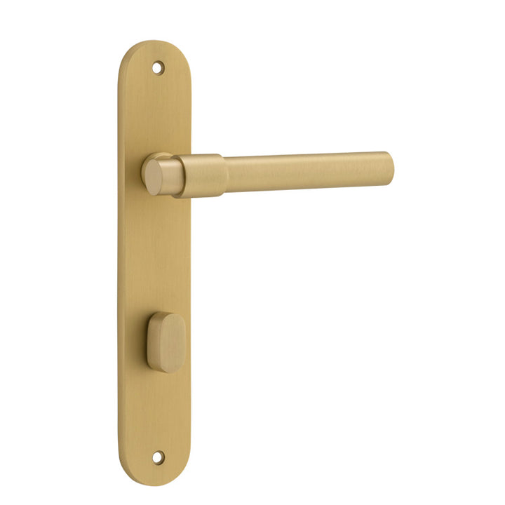 Helsinki Lever - Oval Backplate Brushed Gold PVD