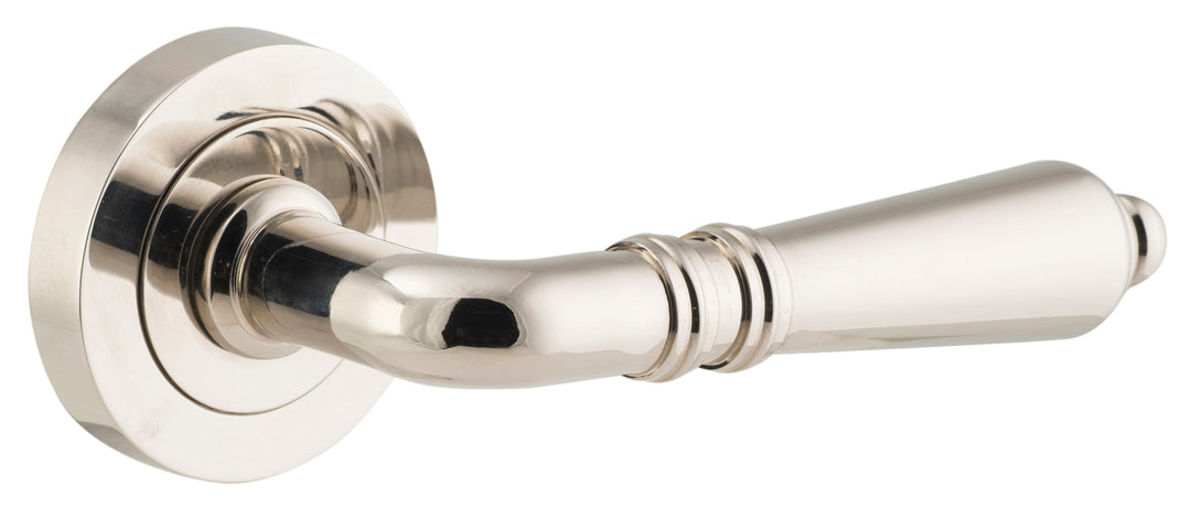 Sarlat Lever - Round Rose Polished Nickel