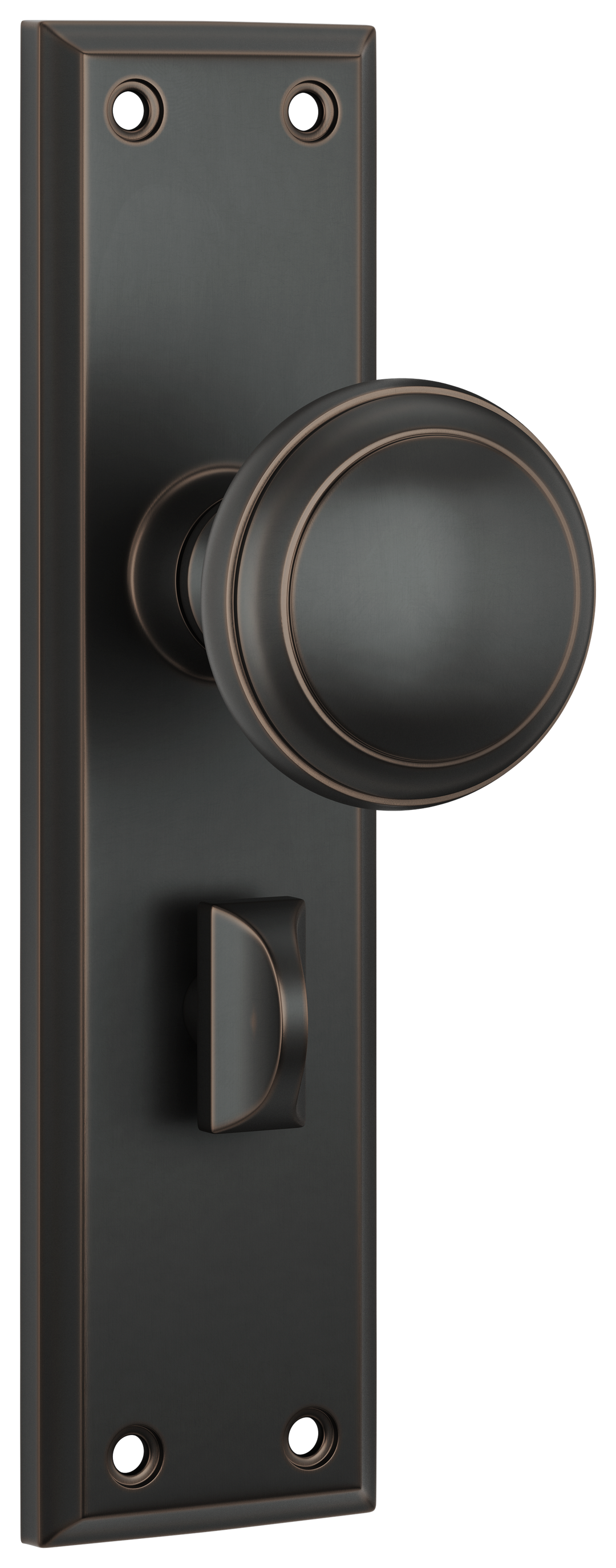 Door Knob Milton Privacy Pair Antique Copper H200xW50xP73mm with privacy adaptor