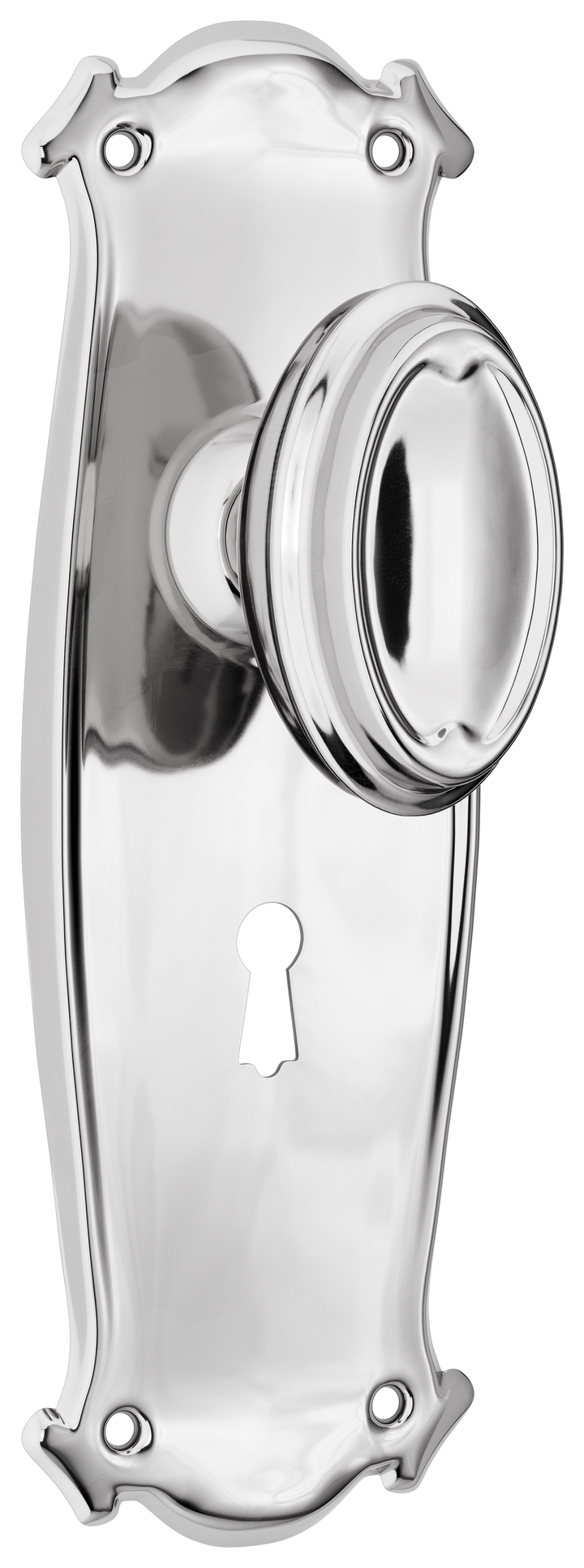 Door Knob Bungalow Lock Pair Chrome Plated H197xW68xP60mm