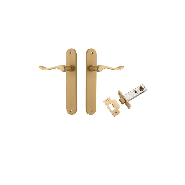 Stirling Lever - Oval Backplate Passage Kit Brushed Brass