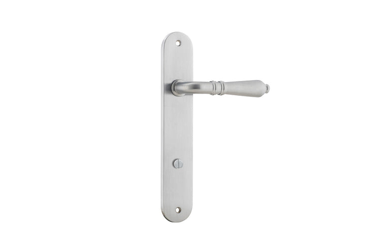 Sarlat Lever - Oval Backplate Brushed Chrome