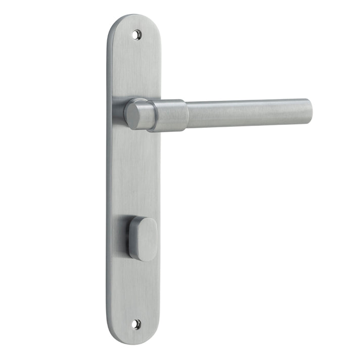 Helsinki Lever - Oval Backplate Brushed Chrome