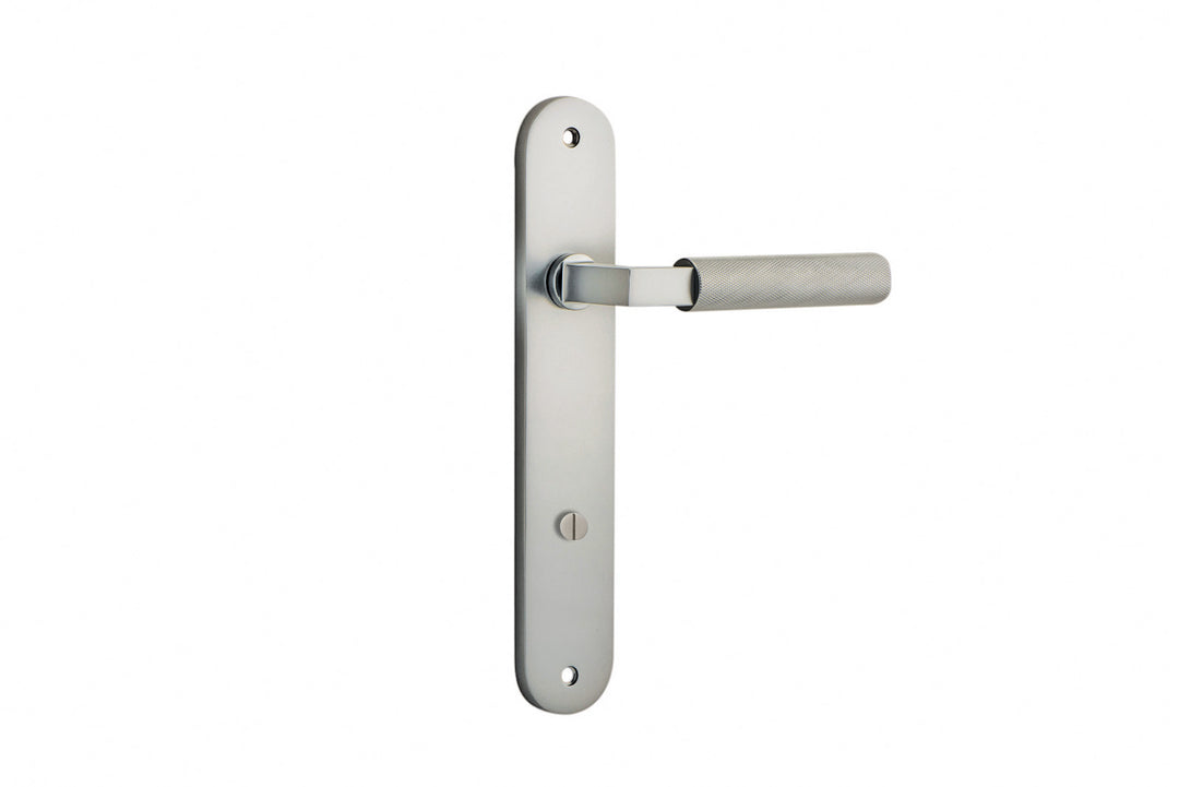 Brunswick Lever - Oval Backplate Satin Nickel