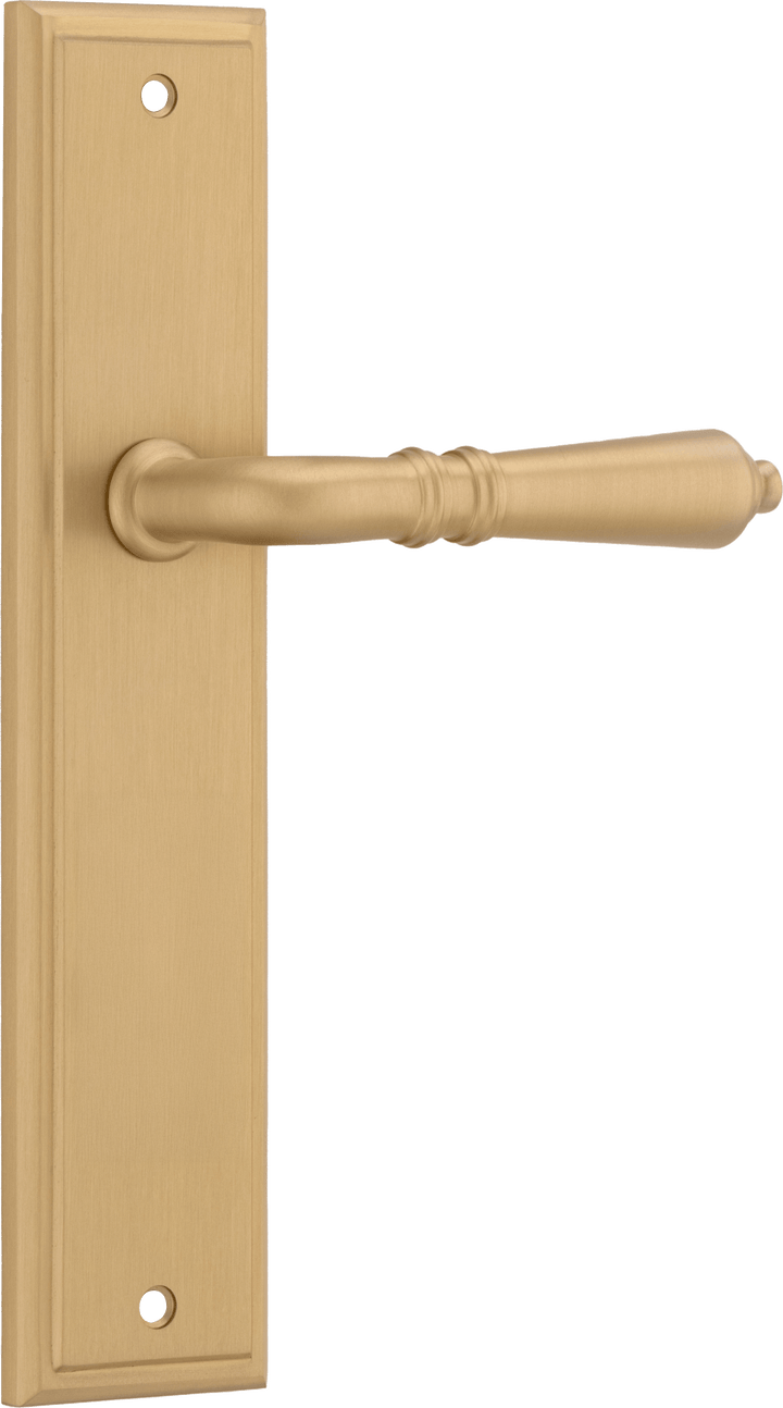 Sarlat Lever - Stepped Backplate Brushed Brass