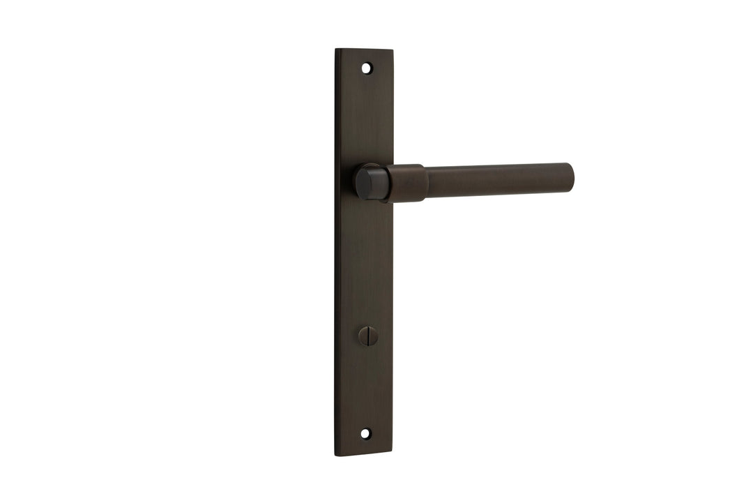 Helsinki Lever - Rectangular Backplate Signature Brass