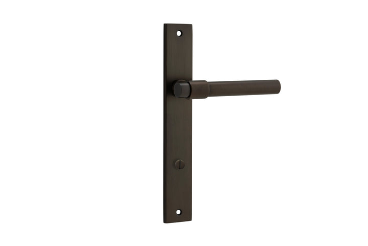 Helsinki Lever - Rectangular Backplate Signature Brass