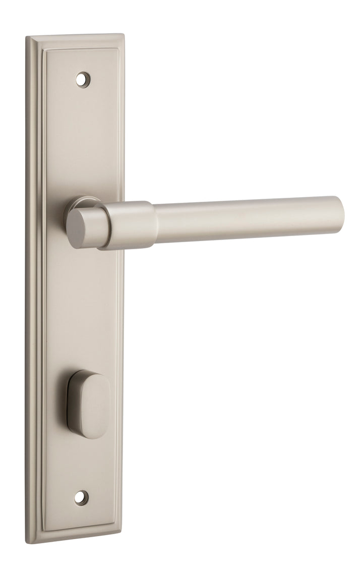 Helsinki Lever - Stepped Backplate Satin Nickel
