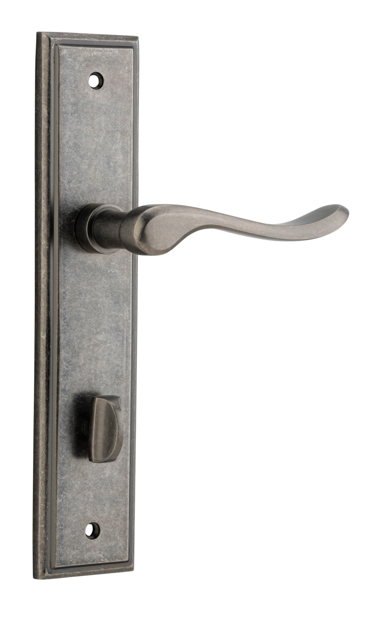Stirling Lever - Stepped Backplate Distressed Nickel