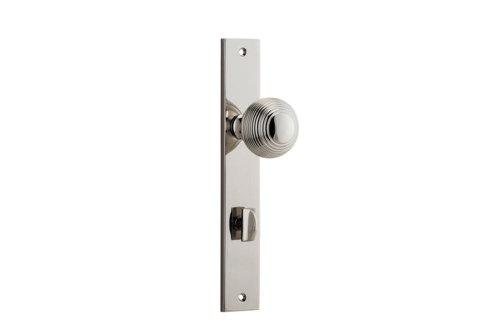 Guildford Knob - Rectangular Backplate Polished Nickel