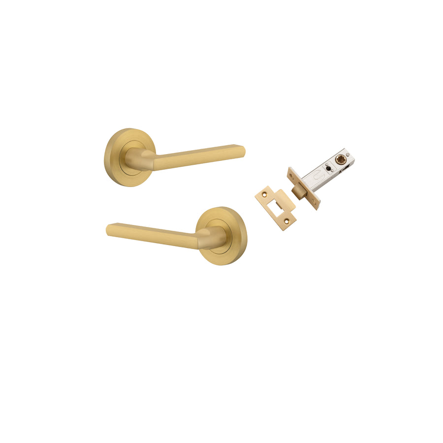 Baltimore Lever - Round Rose Passage Kit Brushed Gold PVD