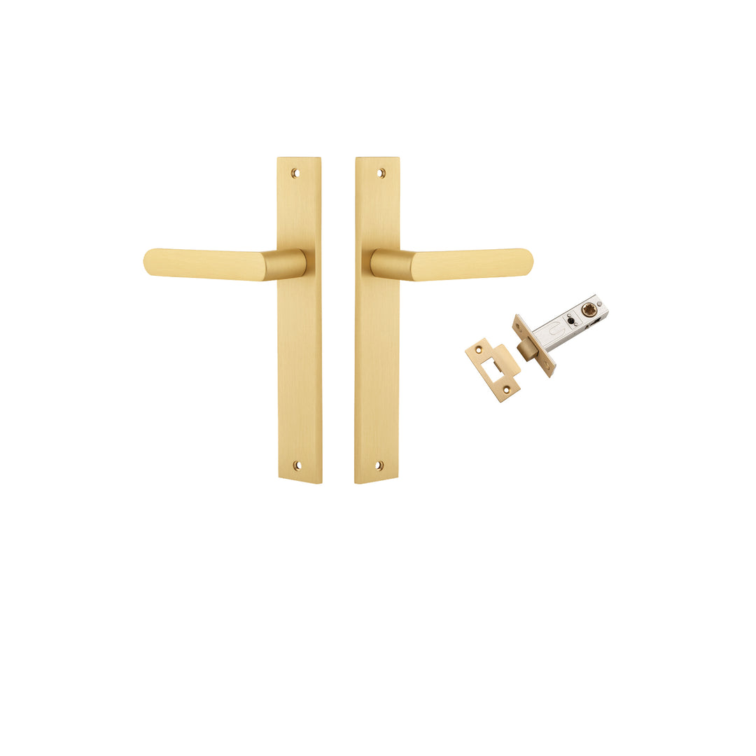 Osaka Lever - Rectangular Backplate Passage Kit Brushed Gold PVD