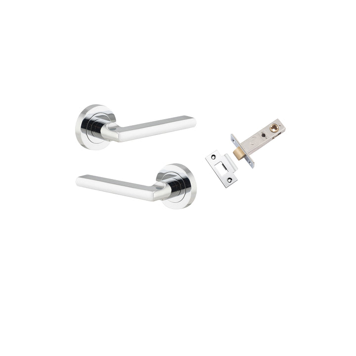 Baltimore Lever - Round Rose Passage Kit Polished Chrome